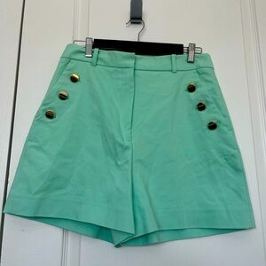 Zara Turquoise High Waisted Shorts in size Large - brand New with tags